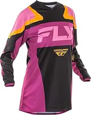 Fly Racing Women's F-16 Jersey (Black/Mauve/Yellow, X-Large)