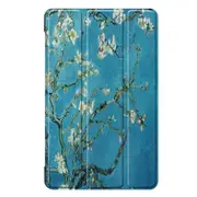 Texture Apricot Pattern Colored Drawing Horizontal Flip Leather Case for Galaxy Tab A 8.0 (2019) P205, with Three-folding Holder