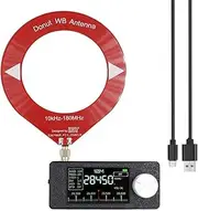 SI4732 Portable Radio 0.5-108 MHz LSB USB AM FM Mini Pocket Radio 1.9-inch IPS Display Full Band Radio Receiver with HF SW MW VHF Antenna, Clear Color Screen, Built-in 800mAh Battery (Set C Black)