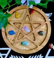 Pentagram. Crystal Grid For Healing. Witches Star. Wicca. Witchcraft