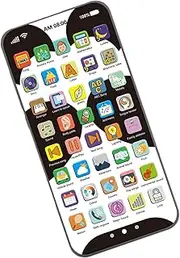 Toy Learning Play Cell Phone | Touch Screen Learning Game Mobile Phone,10000+ Functions Rechargeable Dazzling Light Phone for Learning Game Device