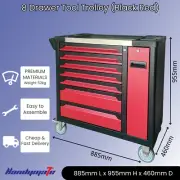 96CMx89CM 8-Drawer Lockable Steel Mobile Toolbox Tool Storage Cabinet Trolley