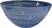 Crate and Barrel Art Glass Centerpiece Bowl Blue Swirl Turkey 9.75” x 4 3/8” NWT