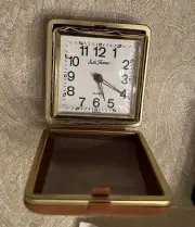 Vintage New Folding Travel Alarm Clock Seth Thomas In Box Surround By Packaging