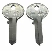 2x Ilco X1000G Key Blanks For Older Corbin Utility Locks Nickel Plated 5 Pin