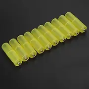 10PCS AA A AA Battery Adapter Case Switcher Fine Workling Waterproof Design for Emergency Support Energy Solution (Transparent) (Yellow)