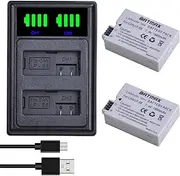 Batmax 2-Pack LP-E8 LP E8 Battery (1800mAh)+ LCD Dual USB Charger for Canon EOS Rebel T2i T3i T4i T5i EOS 550D EOS 600D EOS 650D EOS 700D DSLR Digital Camera