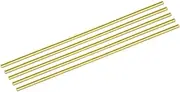 uxcell 5pcs Brass Rods 1/4" x 12" Brass Solid Round Stock Lathe Bar for Knife Handles Pin DIY Craft Model Plane