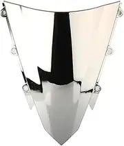 Spoilers Fairing, for CBR500R 2016 2017 2018, for CBR 500R Motorcycle Windshield Windscreen Double Bubble ABS Front Spoiler Motorbike Screen Shield(Silver)