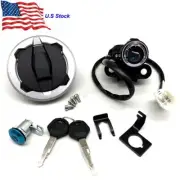 Ignition Switch Fuel Gas Cap Seat Lock Set Fit Kawasaki Ninja 400 Z400 2018-2023
