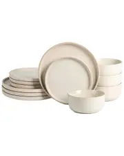 Earth & Clay Amber 12pc Stoneware Dinnerware Set
