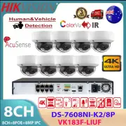 Hikvision 8CH 8PoE CCTV System Kit 8MP 4K Smart Hybrid Light IR+ColorVu Camera