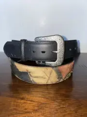 Brand New CountryTuff Leather/Canvas Black and Camo Belt Size 44