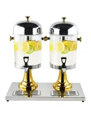 [SOGA] Dual Stainless Steel Dispenser Beverage Drink Container Jug 16L in Silver
