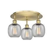 Innovations Lighting 516-3C-10-18 Belfast Flush Belfast 3 Light - Brass