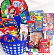 NEW MARIO EASTER TOY GIFT BASKET BACKPACK PLAY SET BIRTHDAY EASTER TOYS EGG HUNT