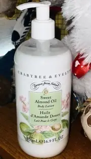 Crabtree and Evelyn Sweet Almond Oil BODY LOTION Large 16.9 oz