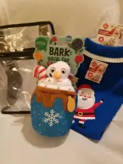 Barkbox Dog Toy Plush S/M ‘Frothy the Snowman’ Squeaker & Sweater Bundle? ✔️