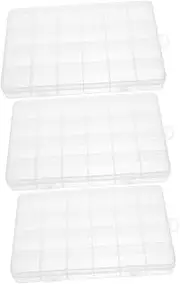 JUMPLAWN 3Pcs Organizer with Compartments Portable Fishing Tackle Storage Lightweight Bead Organizer for and Home Storage
