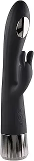 Evolved Heat Up & Chill - Black 24.1 cm USB Rechargeable Heating & Cooling Rabbit Vibrator