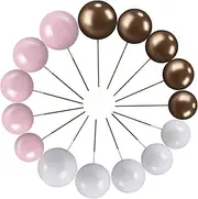 50pcs Decorative Cupcake Toppers Colorful Balloon Cake Balls for Parties Birthdays Celebrations Lightweight Easy to Use Cake Decorations for Ice Pastries