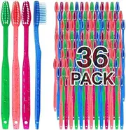 Bottles N Bags MEGA Pack Kids Disposable Toothbrushes with Paste | Children's Bubblegum Pre-Pasted & Individually Wrapped Toothbrush Bundle | Perfect for School, Camp, Summer Vacation, (36 Pack)