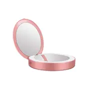 Catzon Makeup Mirror with Natural LED Lights Daylight LED Portable Handheld 90mm Wide Illuminated Mirror for Purses TD018 (Rose Gold)
