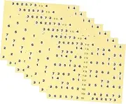 AKOOSY 7 Pcs Guitar Notation Stickers Fret Guitar Chord Poster Presser Inlay Number Stickers Label Holder Board Tape Thumb Pick Guitar Mute Pad Laptop Stickers Guitar Note Stickers Yellow