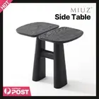 MIUZ Black Solid Ash Wood Side Table Coffee Table Accent Table