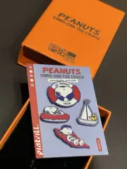 PEANUTS SNOOPY 4 pc enamel pin - NIB Limited Ed COMIC CON The Cruise 2025