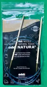ADDI NATURA Bamboo CIRCULAR KNITTING Needles by Skacel ~ #5-40”