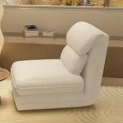 TPTBON Foldable Lazy Sofa Bed, Floor Couch, Couch Bed, Convertible Sleeper Chair, Single Sofa, Sleeper Sofa, Cozy Small Couch for Home Living Room(White)