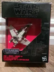 Star Wars Titanium Black Series Republic Gunship # 23 Die Cast New Sealed