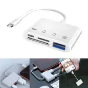 4in1 SD Card Reader for iPhone to USB Camera OTG Adapter Compatible Card Reader