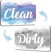 KYONANO Clean Dirty Dishwasher Magnet, Use in Any Kitchen or Laundry Room, Attractive Design, Included Double, Sided Adhesive for Non, Magnetic Dishwashers, Laundries, or Washing Machines