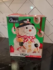 Snowman Cookie Jar 10 Inch Gibson Housewares New In Box