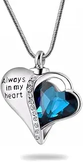 [CoolJewelry] Locket Memorial Keepsake Cremation Keepsake Stainless Steel Pendant for Ashes Cremation Memorial Jewelry Gifts for Women Girls