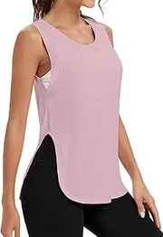 [Vodi Mosa] Workout Tops for Women Lightweight Comfy Tank Tops Loose Fit Running Yoga Womens Workout Clothes