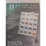 Print File Archival Storage 2x2-20B 35MM Slide Preservers Pack of 25