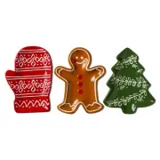 TAG - Christmas - Winter Shaped Tidbit Plates Set of 3 - 208906