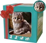 Realistic Cat Robot, Robot Cat, My Realistic Robot Puppy Kitten Plush, Robot Cat That Act Like Real Cats, 2025 Smart Puppy Toy That Shake Head, for Kids and Adults Gray