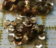 Sewing and Craft Findings: 1.5 Ounces of 9mm Gold Tone Sequins NOS 10-01-2020