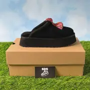 UGG Tazzle Black Women's Size 6 Platform Slide Slippers 1152677 *FAST SHIP*