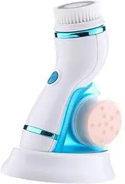 Healeved 1pc Usb Rechargeable Facial Cleansing Brush Facial Washer Vibrating Head Pore Cleaner Tool Gentle Exfoliating Face Scrub Modes Cleaning Brush