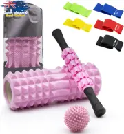 Foam Roller Set, 9-in-1, Muscle Massage, Roller Stick, Spike Ball, Bands