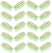 HOMOCONO 20pcs Halloween Coffin Decoration: Mini Plastic Treat Boxes - Mini Prank Coffin Prop - Glow In The Dark Casket Model For Halloween