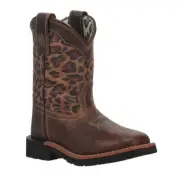 DPC3951 Dan Post Youth Makucha Leopard Square Toe Boot NEW