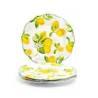 Grace Teaware 8.5" Lemon Garden Set of 4 Fine Porcelain Dessert Salad Plates