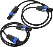 DRESSOOS Pure Copper 4- Cable Speaker Cables Noise-canceling Plugs Speaker Wire Connectors Stage Compatible