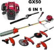 GX50 Gas 6 in 1 Weed Wacker Weed Eater, Gas Powered Lawn Mower String trimmer